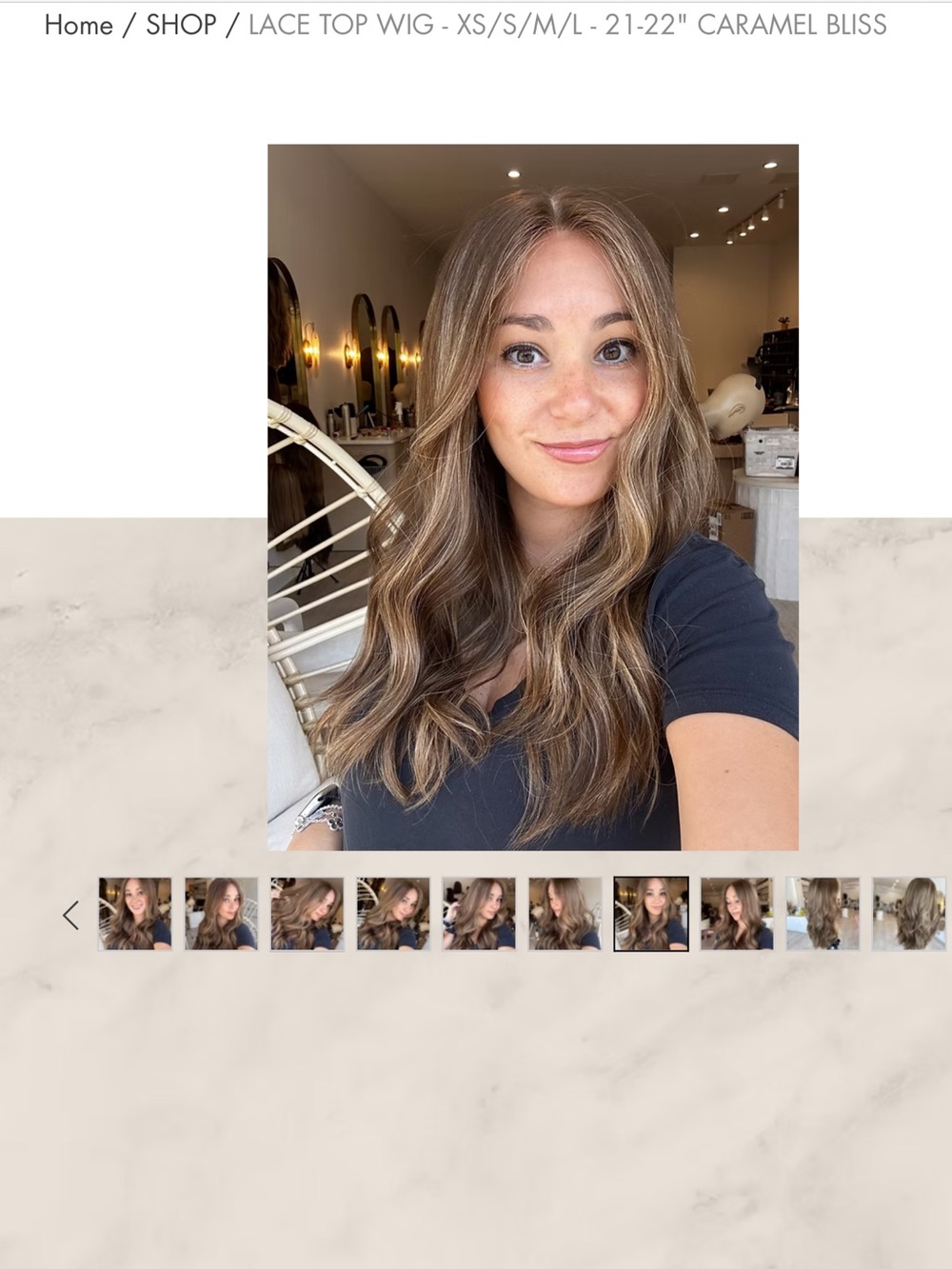 Highline wig Caramel Bliss Lace Top Wig — Warm Caramel Brown Highlights
